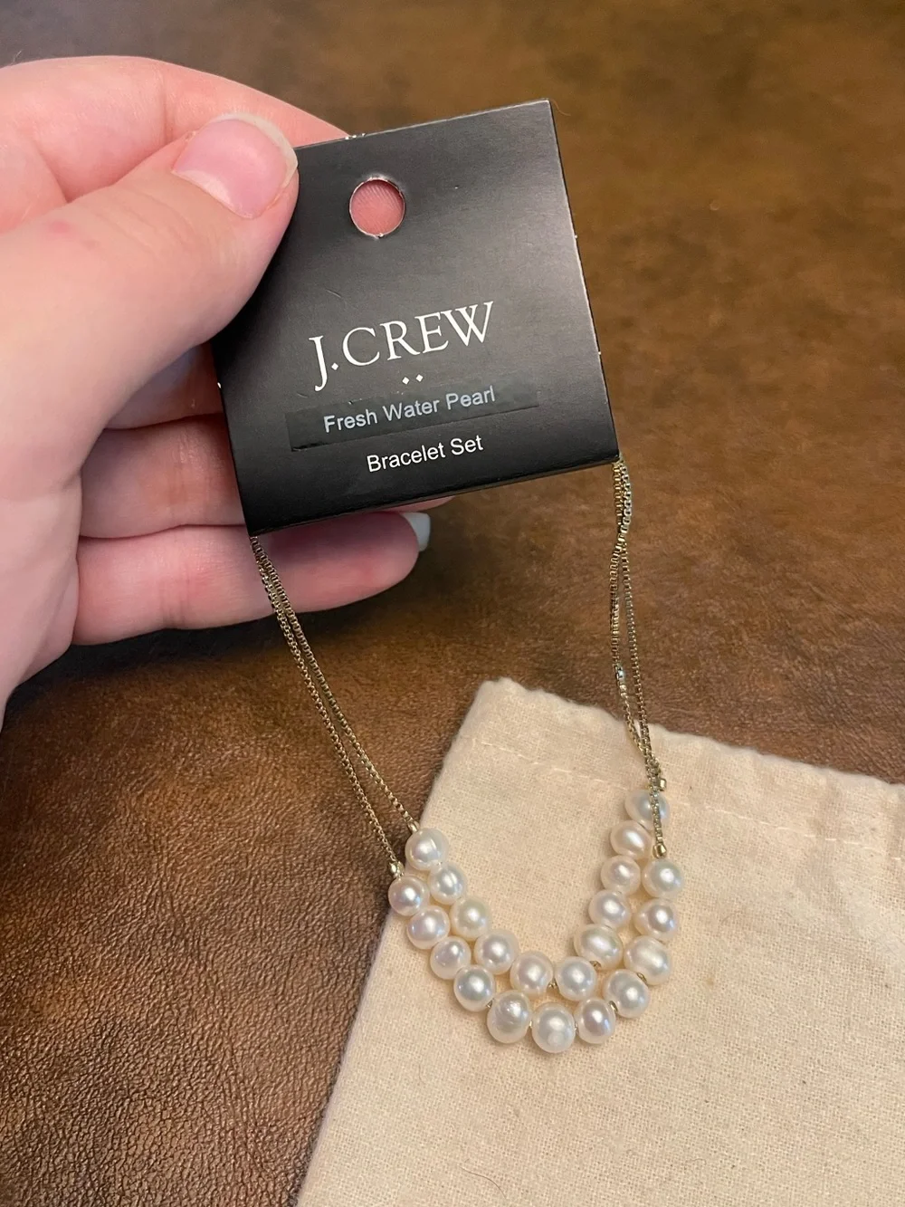 NWT J.crew fresh pearl bracelet set
